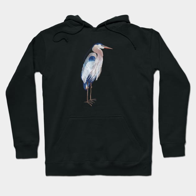 Great Blue Heron Hoodie by Das Brooklyn